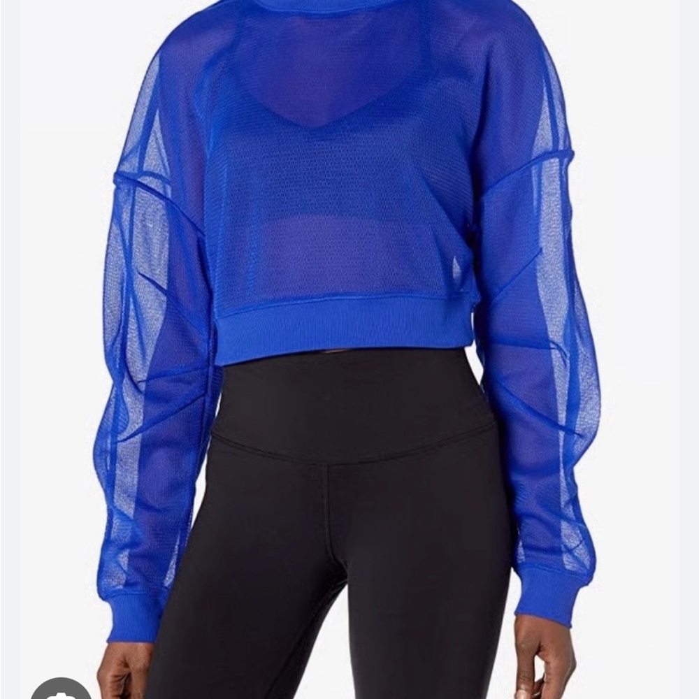 ALO Yoga Royal Blue Mesh Top